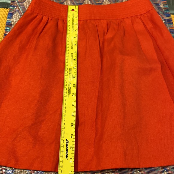 GUC linen blend J. Crew Doris pleated skirt mini size 4 - Picture 6 of 8